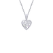 Кулон (подвес) Сердце малое мозаика с розовым опалом из серебра (10х11) Арт. 5523uukc-1