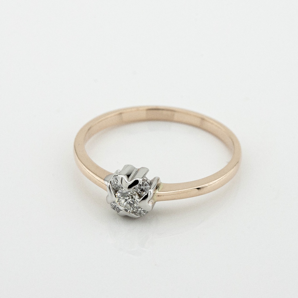 Золотое кольцо с бриллиантами ro11531, 16 размер