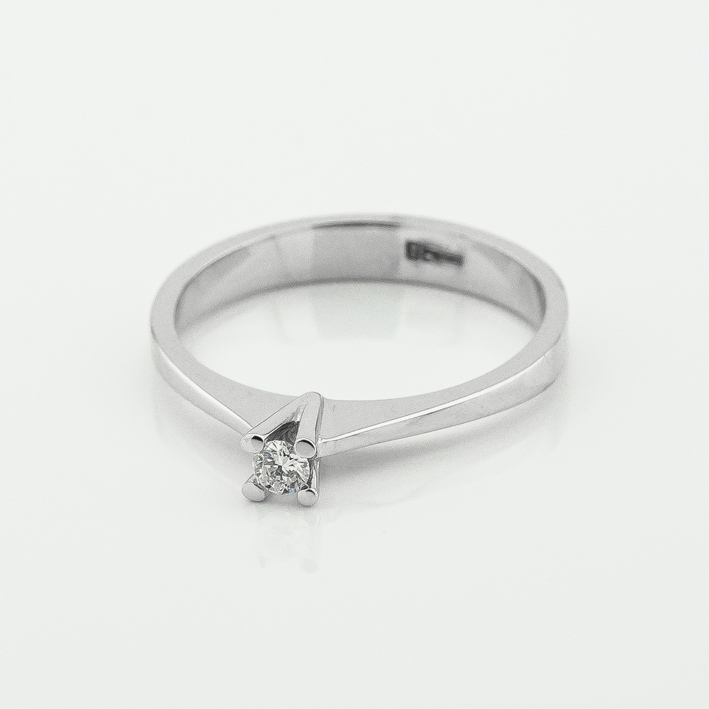 Золотое кольцо с бриллиантом 511615, 16 размер