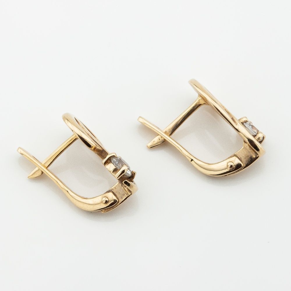 Серьги из красного золота с фианитами 12971-1