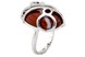 Срібний перстень з яшмою жіноче СК11172, 19 розмір, 19, Червоний