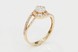 Золотое кольцо с выступающим камнем фианитами классика КК11054, 16,5 размер