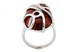 Серебряное кольцо с яшмой женское СК11172, 19 размер, 19, Красный