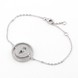 Срібний браслет з фіанітами "Кола з камінням" B15433, 16 розмір