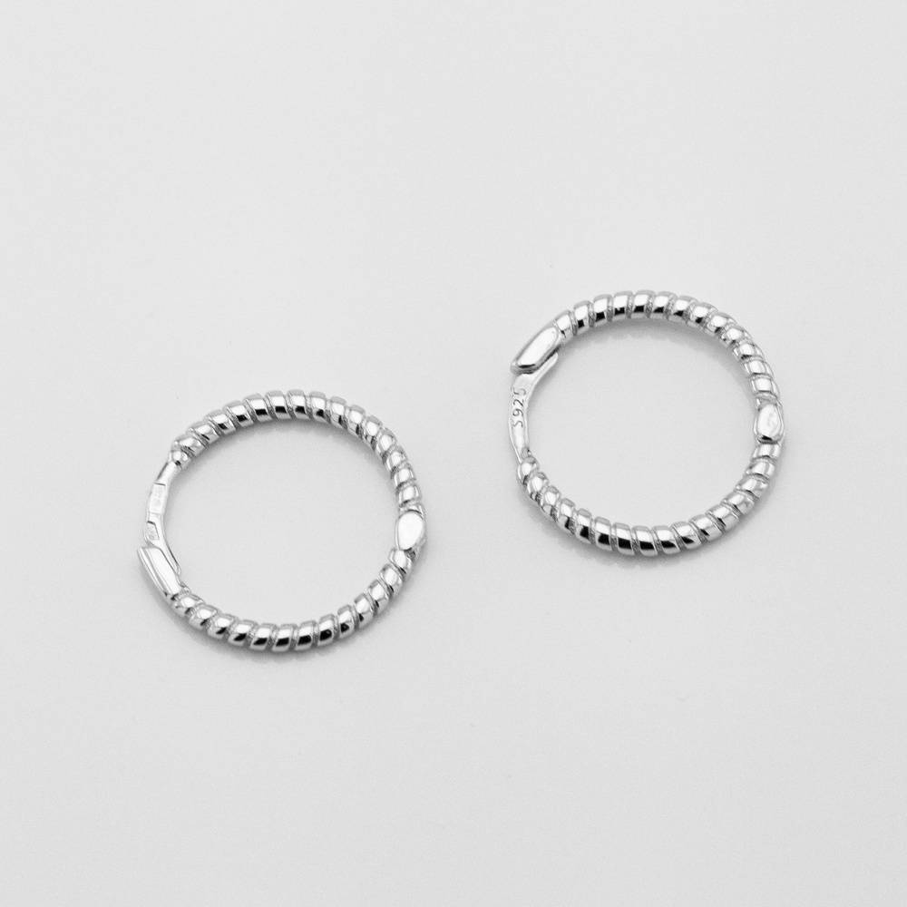 Серебряные серьги-кольца 3202299