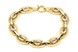 Золотой мягкий браслет с плоскими овальными кольцами КВ15211, 19 размер