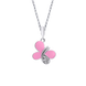 Кулон Бабочка блестящая с розовой эмалью и фианитами 3195715006110501