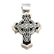 Дерев'яний Хрест 27 Распятие Христа (Спаси та Збережи) зі сріблом чорнінням (ебенове дерево) 2058-IDE