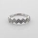 Серебряное кольцо Зигзаг с фианитами k111614, 17 размер