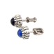 Серебряные серьги-пусеты с синим фианитом 12001п-3, Синий