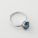 Серебряное кольцо Овал с топазом лондон блю 3101924-4ltop, 16 размер