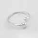 Срібний перстень "Сердечко та півмісяць" без вставок K11868, 17 розмір