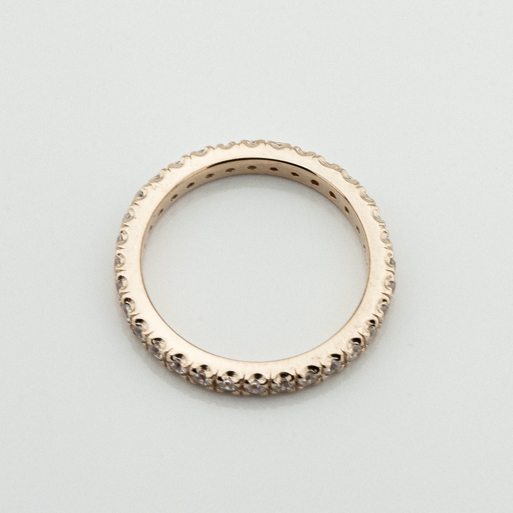 Золотое кольцо-дорожка с бриллиантами ro11528, 15,5 размер
