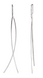 Срібні сережки-протяжки "Палички гнуті" родовані c23183-H