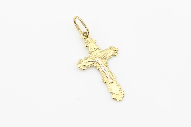 Хрестик з жовтого золота КР13111
