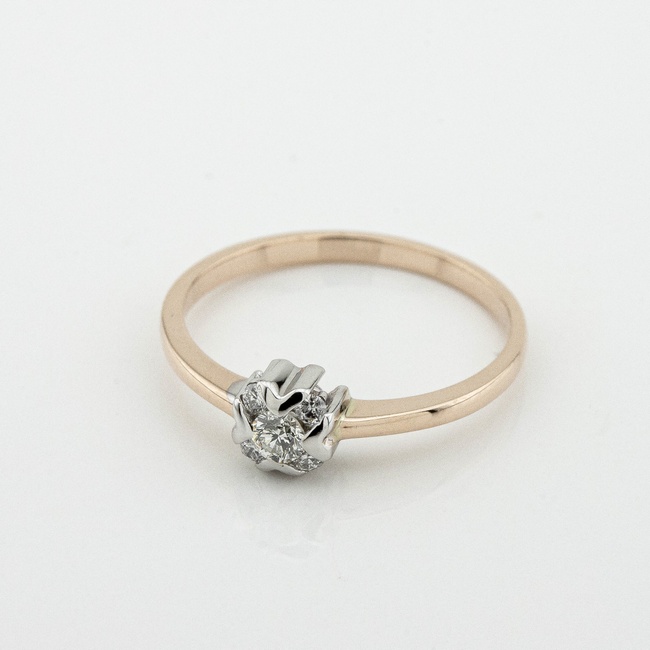 Золотое кольцо с бриллиантами ro11531, 17 размер