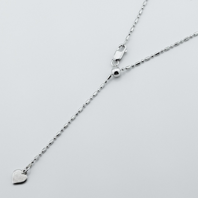 Срібний ланцюжок на талію Серце плетіння Фантазійне (90 см) k23374