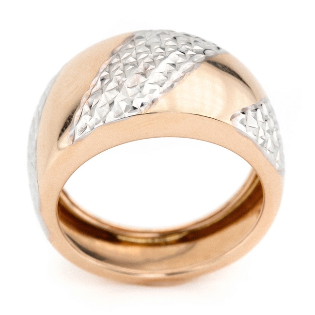 Золотое кольцо широкое с резным орнаментом КК11196, 19 размер, 19