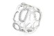 Широкое абстрактное кольцо Круги из белого золота 585 с фианитами КК11383, 18,5 размер, 18-5, Белый