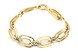 Мягкий золотой браслет с овальными плоскими кольцами КВ15212, 19 размер