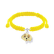 Дитячий браслет плетений Цуценятко Жовтий на жовтій нитки з емаллю та сріблом Арт. 4195654006050405