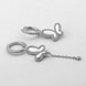 Серебряные серьги-кольца с подвесками Бабочки (разные) c121671, Белый