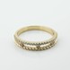 Позолоченное серебряное кольцо с фианитами с дорожкой 3102039, 18,5 размер