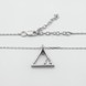 Срібне кольє Трикутник різний з фіанітом 14100-4