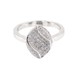 Серебряное кольцо Зерно с фианитами K11577, 18 размер, 18, Белый