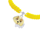 Дитячий браслет плетений Цуценятко Жовтий на жовтій нитки з емаллю та сріблом Арт. 4195654006050405