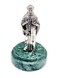 Скульптура Святий Миколай Чудотворець зі срібла 925 з чорнінням на підставці камінь "Змійовик" 8002-IDE