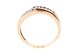 Золотое лаконичное кольцо с белыми фианитами КК11309а, 17 размер, 17, Белый