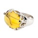 Кольцо из белого золота 750 с желтым цитрином, дымчатым кварцем и бриллиантами 11347, 18 размер