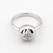 Серебряное кольцо "Шар" с фианитами K11886, 17,5 размер