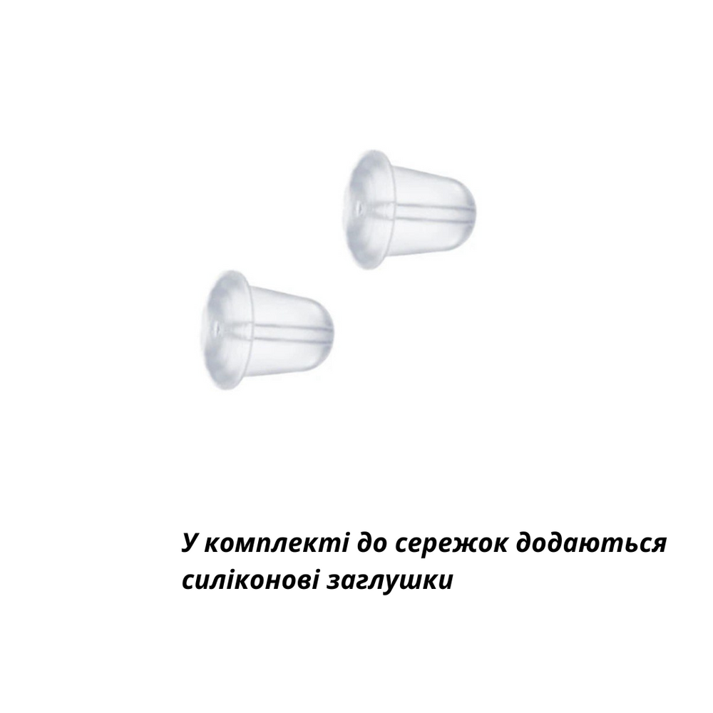 Срібні сережки-пусети круглі з фіанітами i23531-Н, Білий