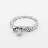 Серебряное кольцо Гвоздь с фианитами k111881, 16,5 размер