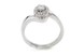 Классическое кольцо с фианитами из серебра СК11091, 16,5 размер, 16-5, Белый