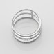 Серебряное тройное кольцо Дорожки с белыми фианитами 111046-4, 18,5 размер