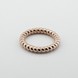 Серебряное кольцо крученое (розовая позолота) K111609, 16 размер