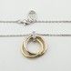 Серебряное колье Тринити ko14707, 45 размер