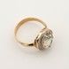 Золотое кольцо с зеленым кварцем и фианитами 11940gq, 16,5 размер