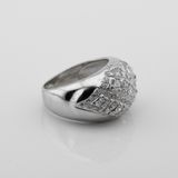Серебряный перстень с белыми фианитами (женский) 11449-4, 17,5 размер