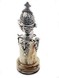 Серебряное Пасхальное яйцо "Распятие Христово с предстоящими" на подставке из мраморного оникса 1030-IDE