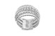 Срібне стилізоване кільце з фіанітами і з тонких кручених кілець СК11017, 16,5 розмір, 16-5, Білий