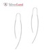 Срібні сережки-протяжки "Палички малі" родовані Арт. ms015