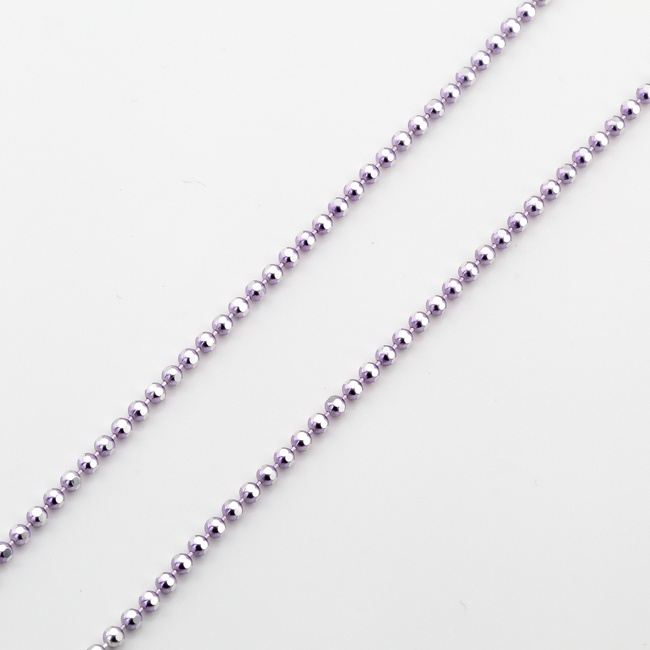 Серебряная цепочка Фиолетовая шариковая chk23143
