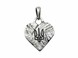 Підвіска зі срібла "EJ Ukraine in the heart" (Україна в серці) на шкіряному шнурку 3035-1EJ, 24