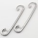 Срібні сережки палички з фіанітами на все вухо Кафи C121360, Білий