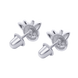 Дитячі срібні сережки пусети Жираф з емаллю (помаранчевий) Арт. 2195543006200501, Помаранчевий, UmaUmi Pets