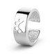 Серебряное кольцо «Лапка» широкое незамкнутое 11011124, 16 размер